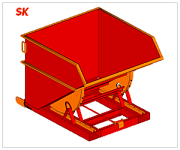 Самоопрокидывающийся контейнер на погрузчик SK